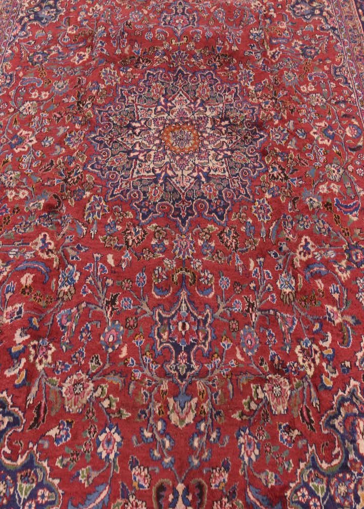 9' 9 x 12' 9 Hand Knotted Mashad Persian Wool Rug