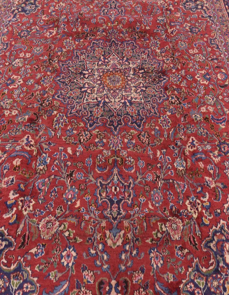 Detail image of 9' 9 x 12' 9  Hand Knotted Mashad Persian Wool Rug