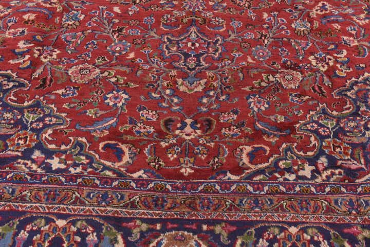 9' 9 x 12' 9 Hand Knotted Mashad Persian Wool Rug