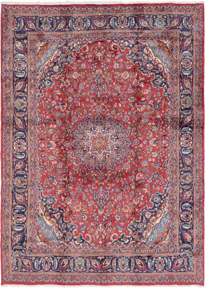 9' 9 x 12' 9 Hand Knotted Mashad Persian Wool Rug