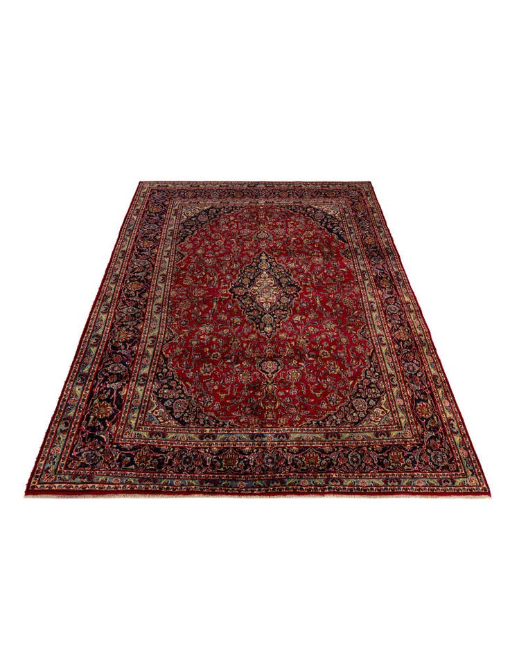 Detail image of 9' 3 x 12' 6  Hand Knotted Mashad Persian Wool Rug