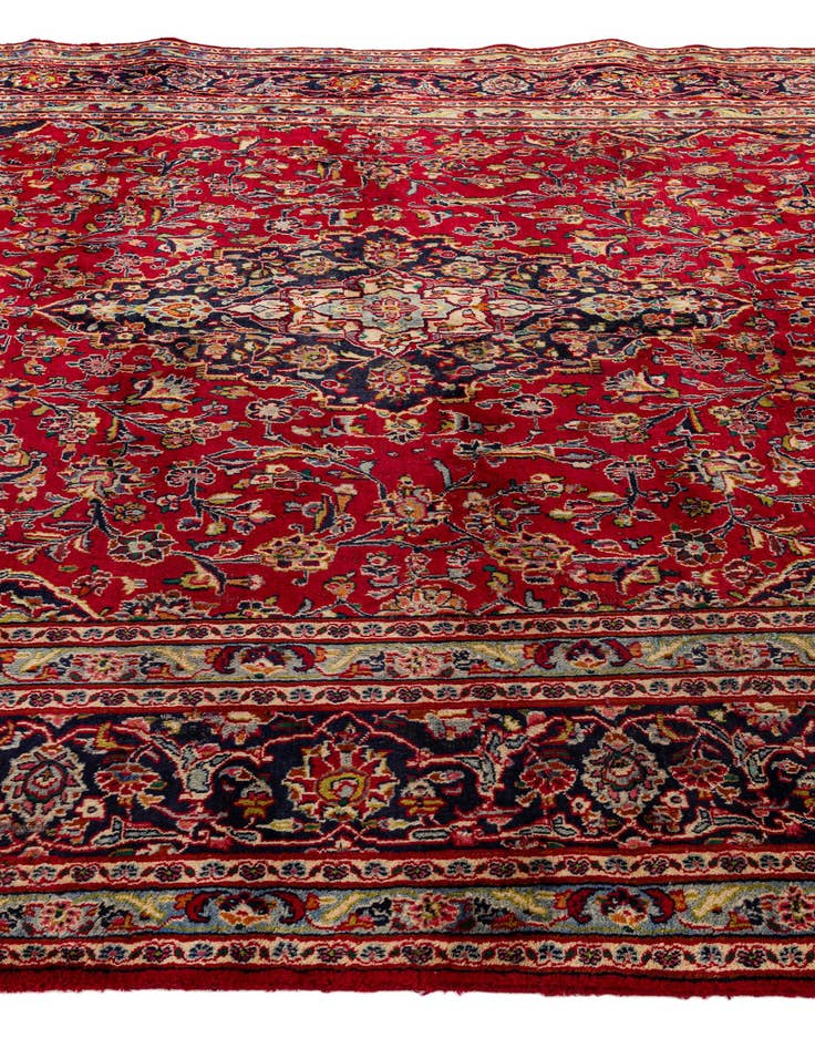 Detail image of 9' 3 x 12' 6  Hand Knotted Mashad Persian Wool Rug