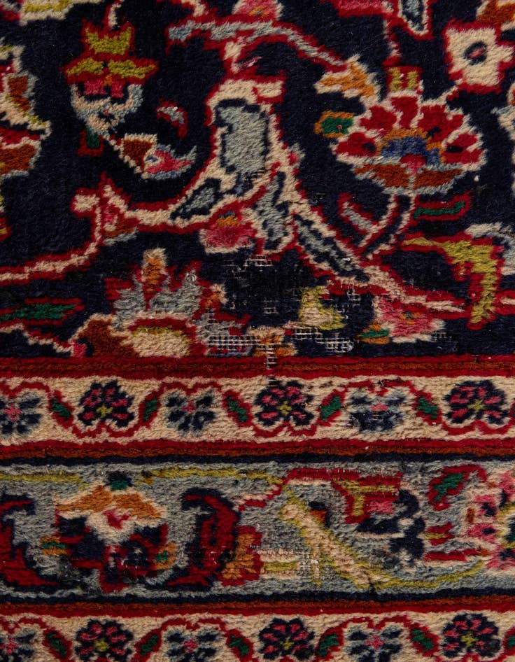 Detail image of 9' 3 x 12' 6  Hand Knotted Mashad Persian Wool Rug