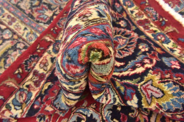 9' 8 x 13' Hand Knotted Mashad Persian Wool Rug