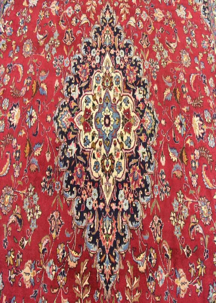 9' 8 x 13' Hand Knotted Mashad Persian Wool Rug