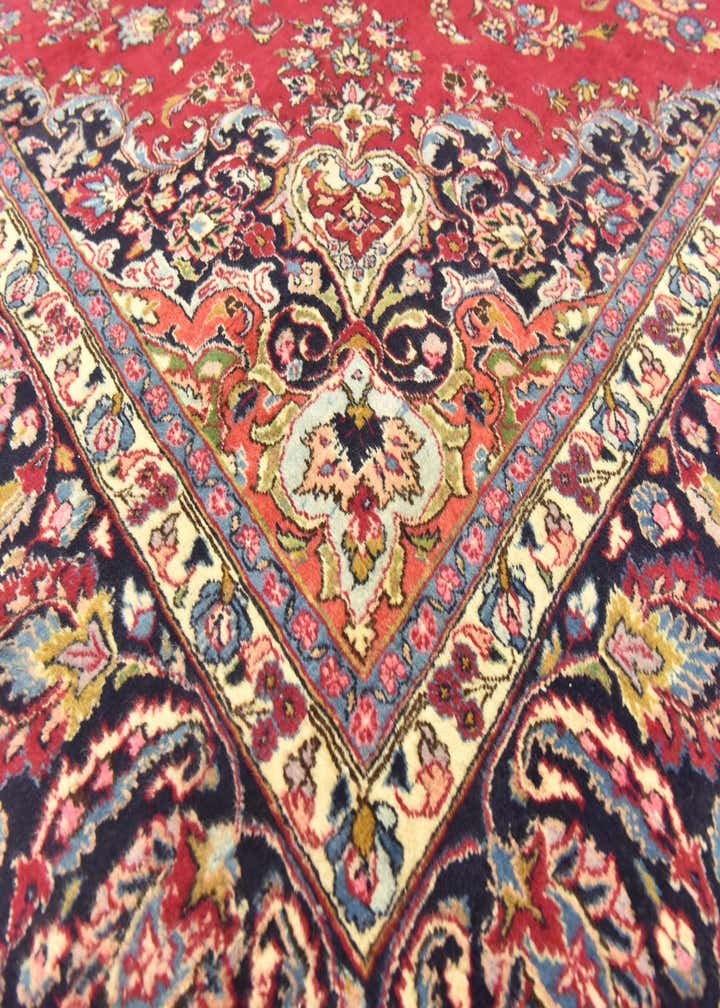 9' 8 x 13' Hand Knotted Mashad Persian Wool Rug