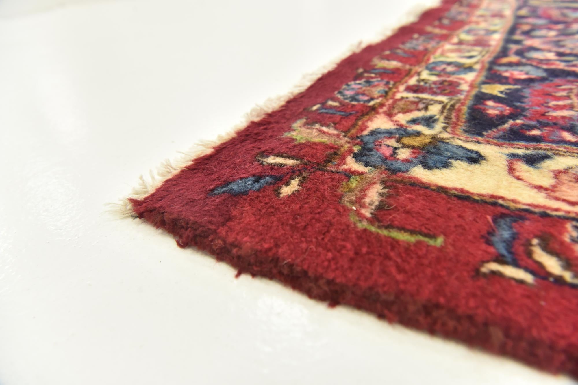 9' 8 x 13' Hand Knotted Mashad Persian Wool Rug