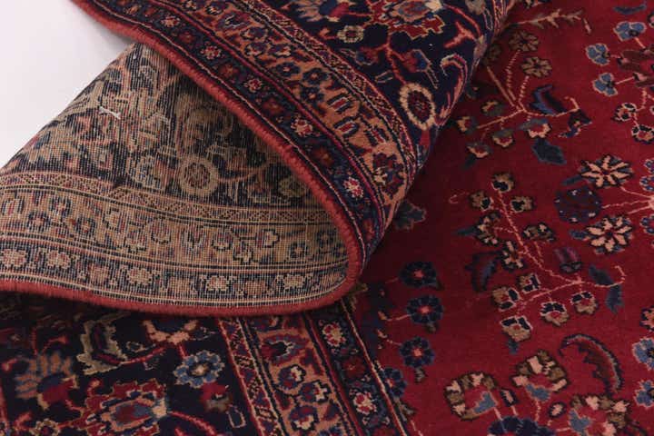 9' 7 x 12' 7 Hand Knotted Mashad Persian Wool Rug