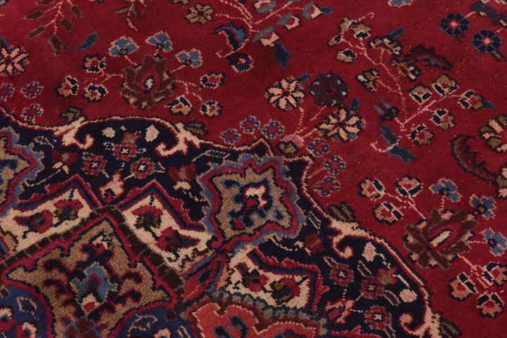9' 7 x 12' 7 Hand Knotted Mashad Persian Wool Rug