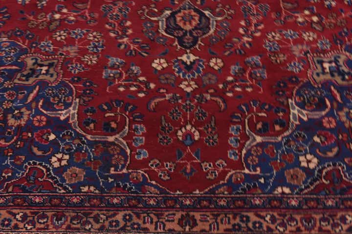 9' 7 x 12' 7 Hand Knotted Mashad Persian Wool Rug