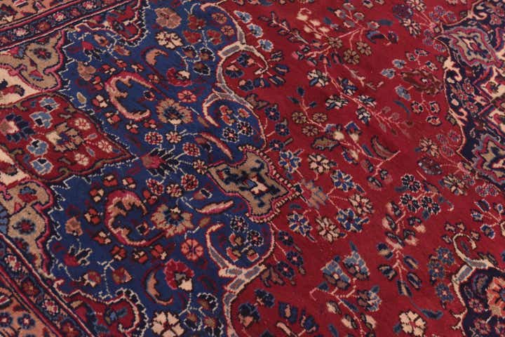 9' 7 x 12' 7 Hand Knotted Mashad Persian Wool Rug