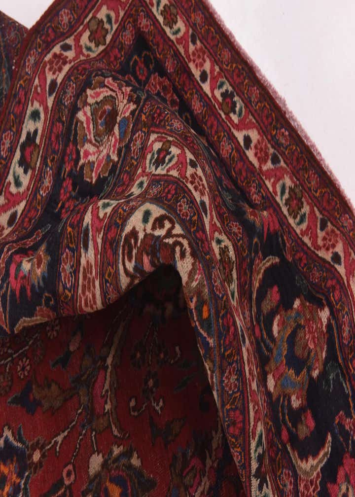 9' 9 x 12' 10 Hand Knotted Mashad Persian Wool Rug
