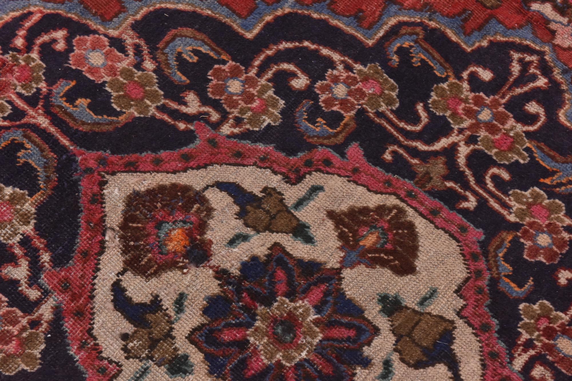 9' 9 x 12' 10 Hand Knotted Mashad Persian Wool Rug