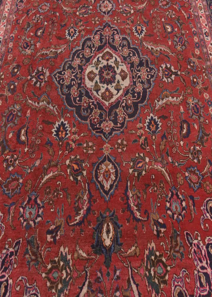 9' 9 x 12' 10 Hand Knotted Mashad Persian Wool Rug