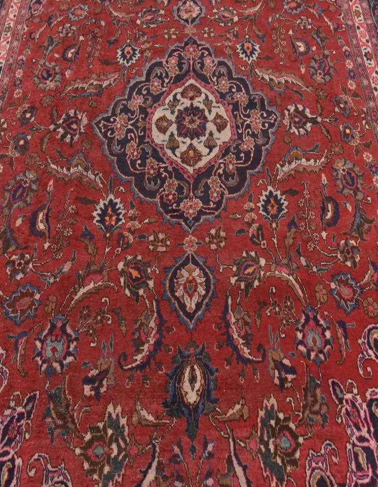 Detail image of 9' 9 x 12' 10 Hand Knotted Mashad Persian Wool Rug