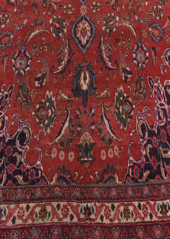 9' 9 x 12' 10 Hand Knotted Mashad Persian Wool Rug