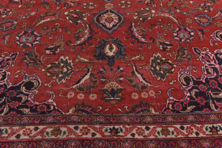 9' 9 x 12' 10 Hand Knotted Mashad Persian Wool Rug