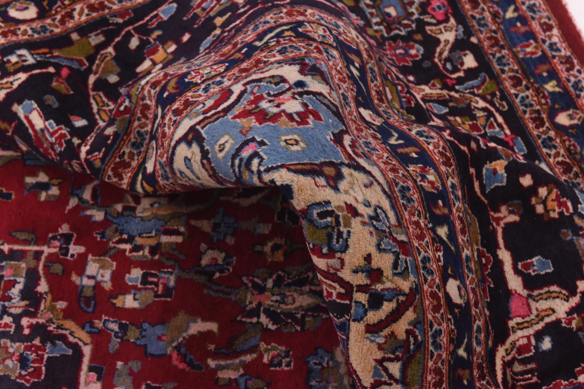 9' 9 x 12' 8 Hand Knotted Mashad Persian Wool Rug