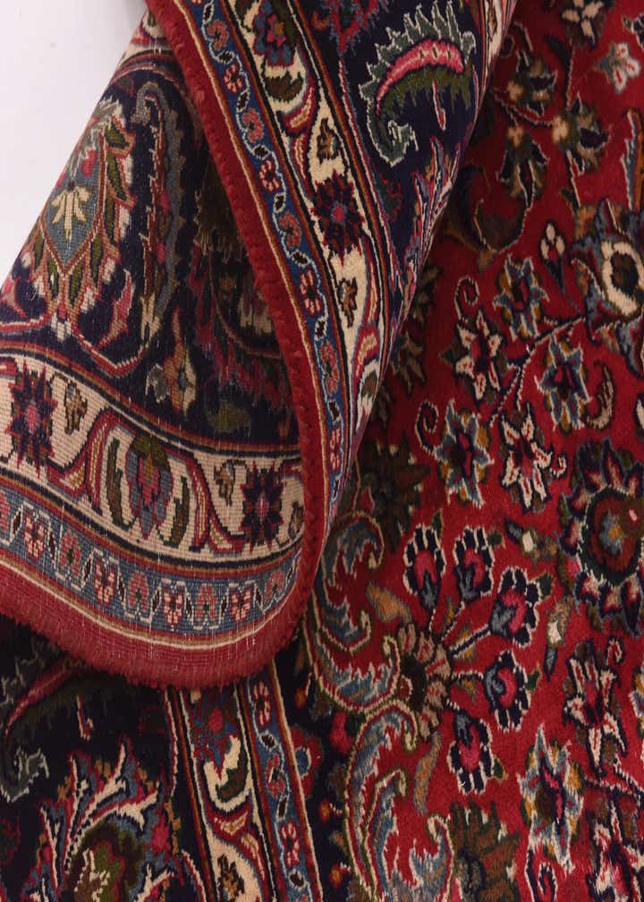 9' 7 x 12' 7 Hand Knotted Mashad Persian Wool Rug