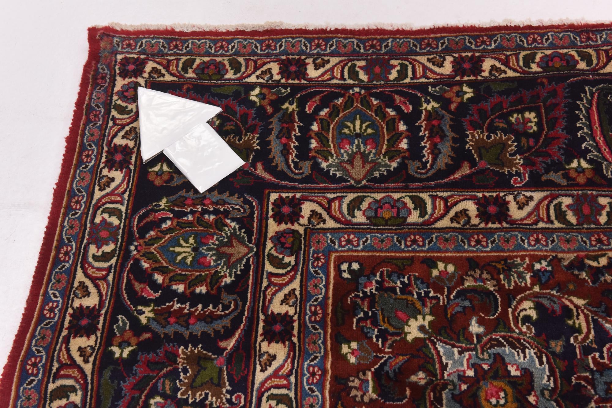 9' 7 x 12' 7 Hand Knotted Mashad Persian Wool Rug