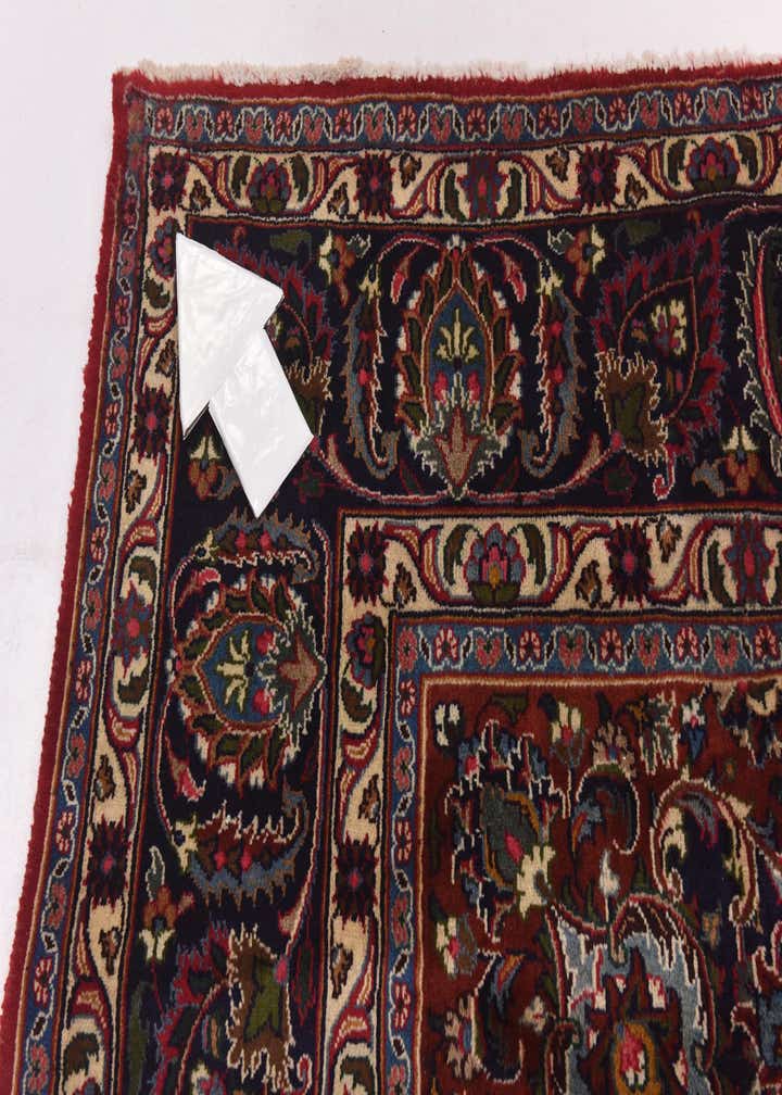 9' 7 x 12' 7 Hand Knotted Mashad Persian Wool Rug