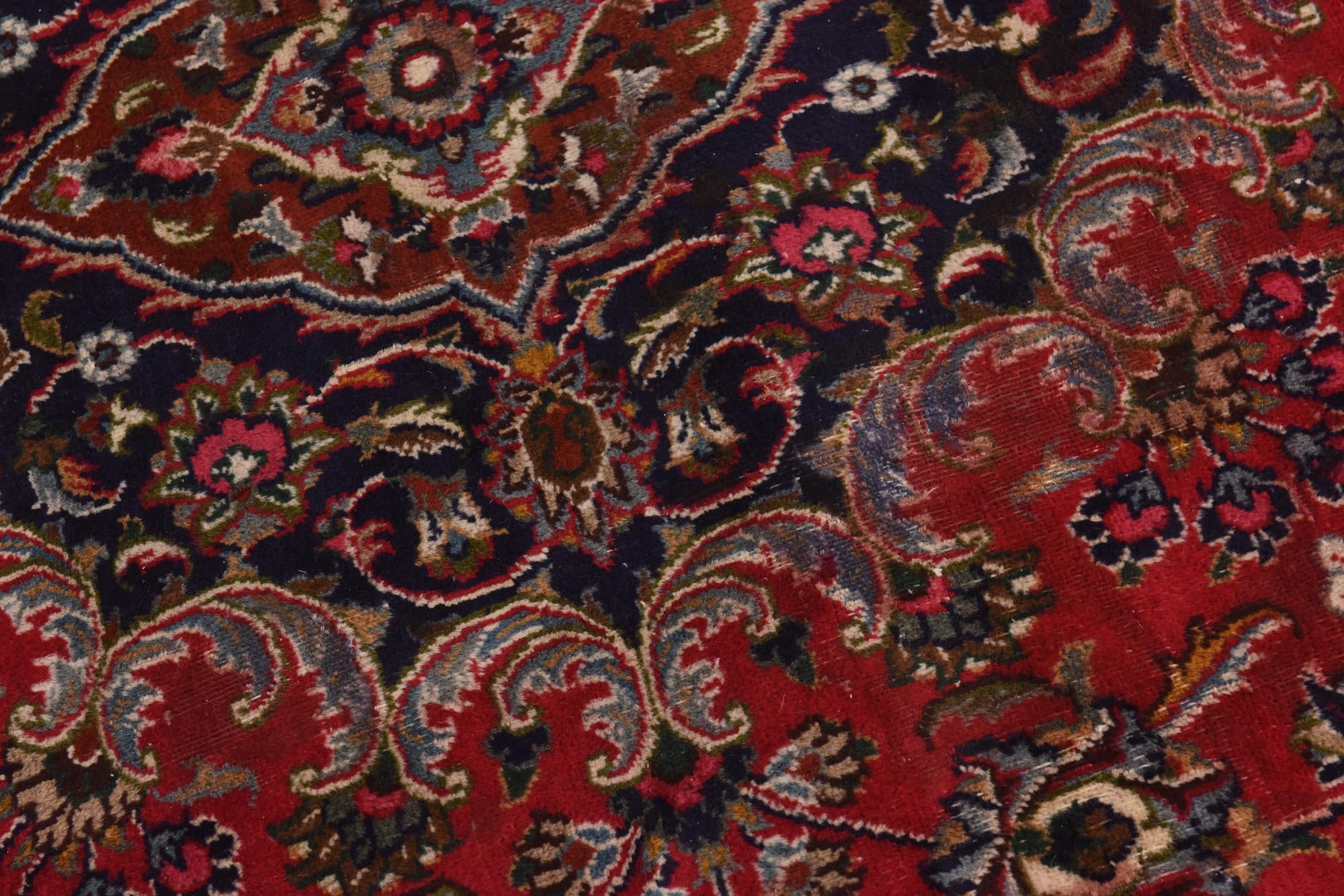 9' 7 x 12' 7 Hand Knotted Mashad Persian Wool Rug