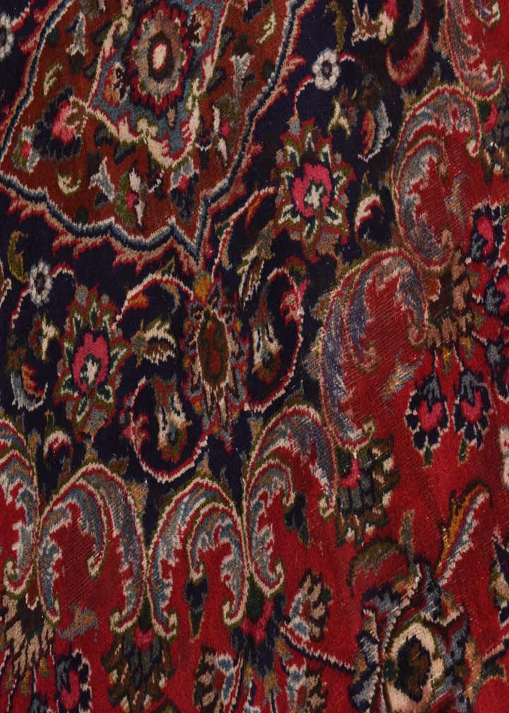 9' 7 x 12' 7 Hand Knotted Mashad Persian Wool Rug