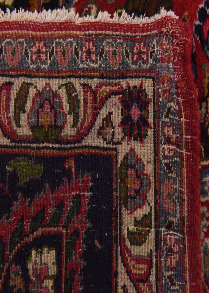 9' 7 x 12' 7 Hand Knotted Mashad Persian Wool Rug