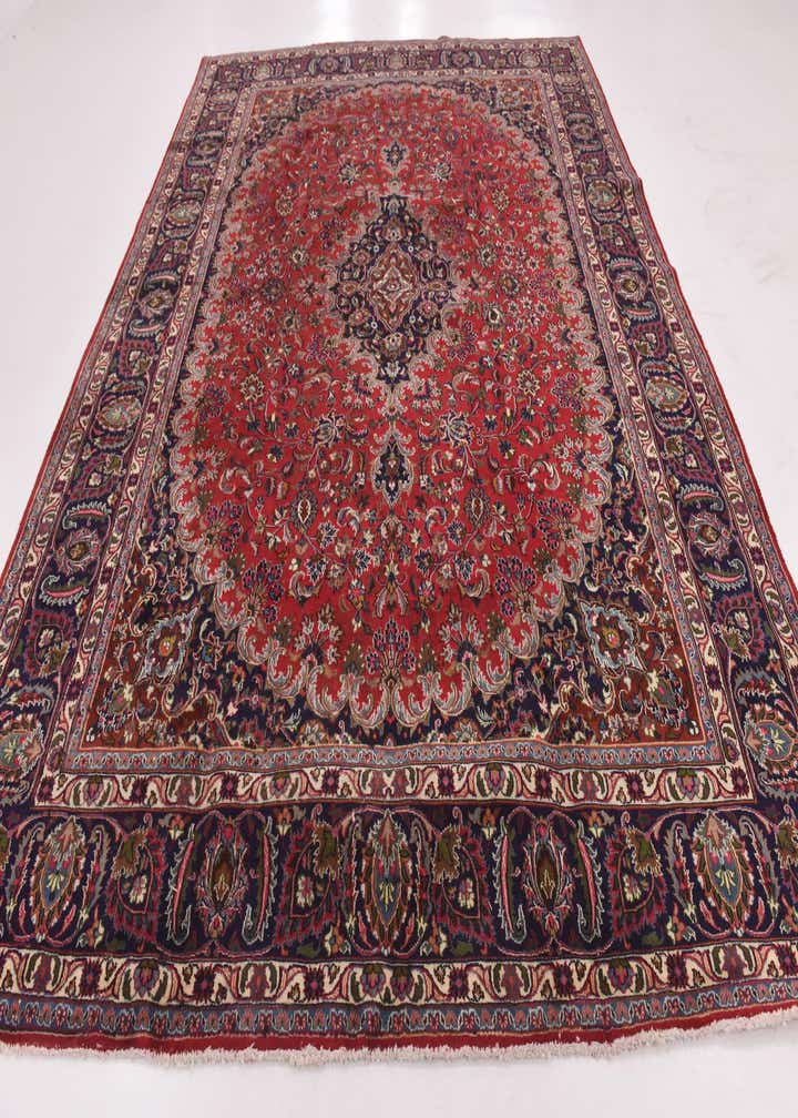 9' 7 x 12' 7 Hand Knotted Mashad Persian Wool Rug