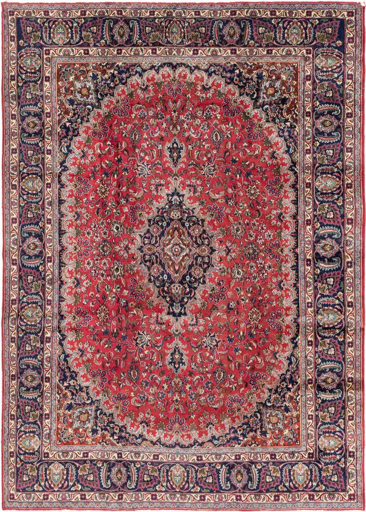 9' 7 x 12' 7 Hand Knotted Mashad Persian Wool Rug
