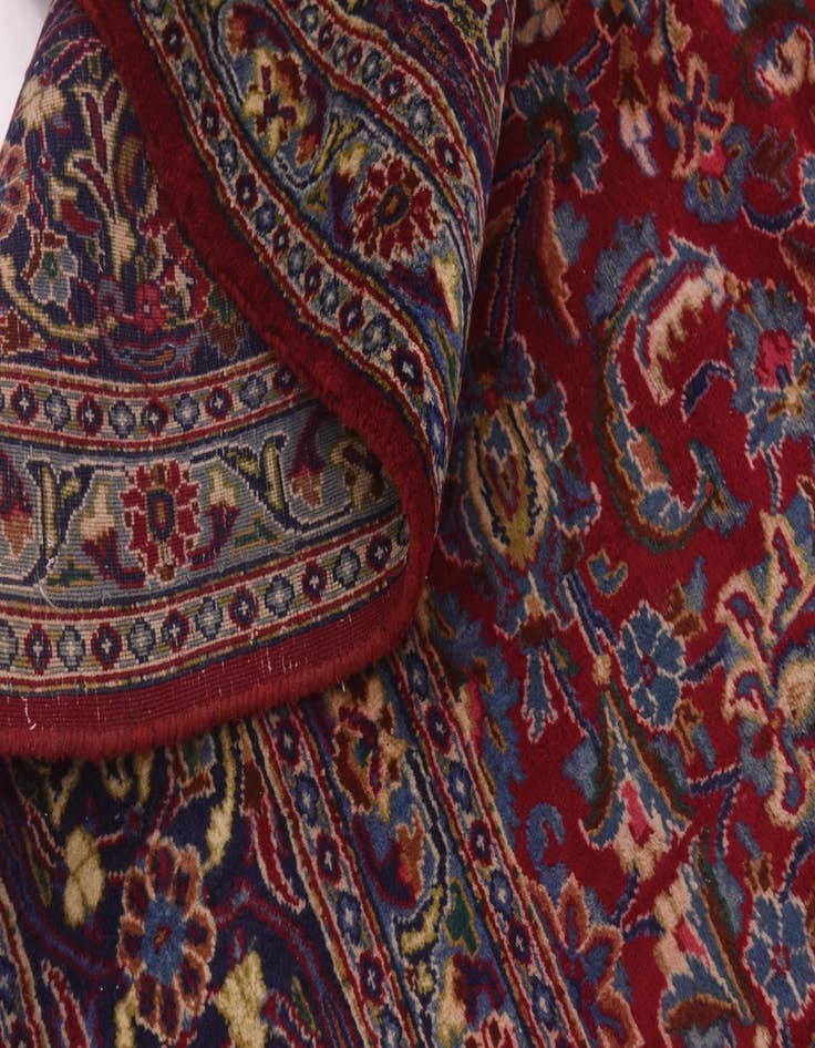 Detail image of 9' 6 x 12'  Hand Knotted Mashad Persian Wool Rug