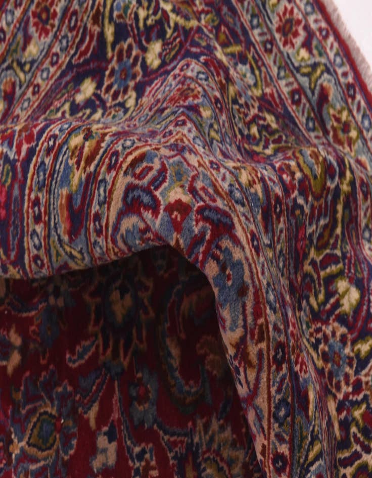 Detail image of 9' 6 x 12'  Hand Knotted Mashad Persian Wool Rug