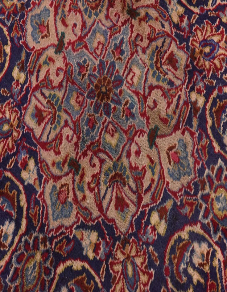 Detail image of 9' 6 x 12'  Hand Knotted Mashad Persian Wool Rug