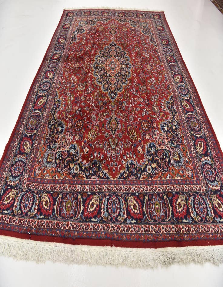 Detail image of 9' 7 x 13'  Hand Knotted Mashad Persian Wool Rug