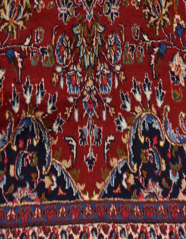 Detail image of 9' 7 x 13'  Hand Knotted Mashad Persian Wool Rug