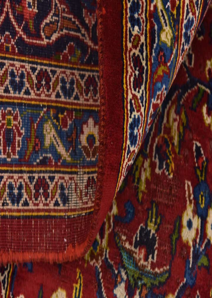9' 7 x 12' 8 Hand Knotted Mashad Persian Wool Rug