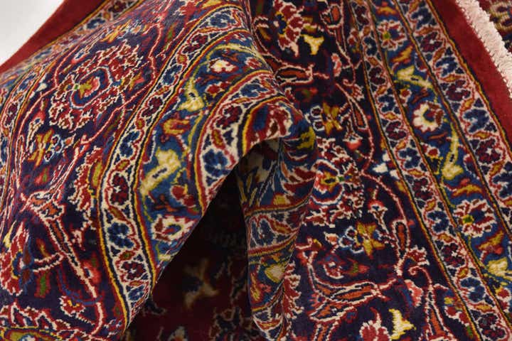 9' 7 x 12' 8 Hand Knotted Mashad Persian Wool Rug