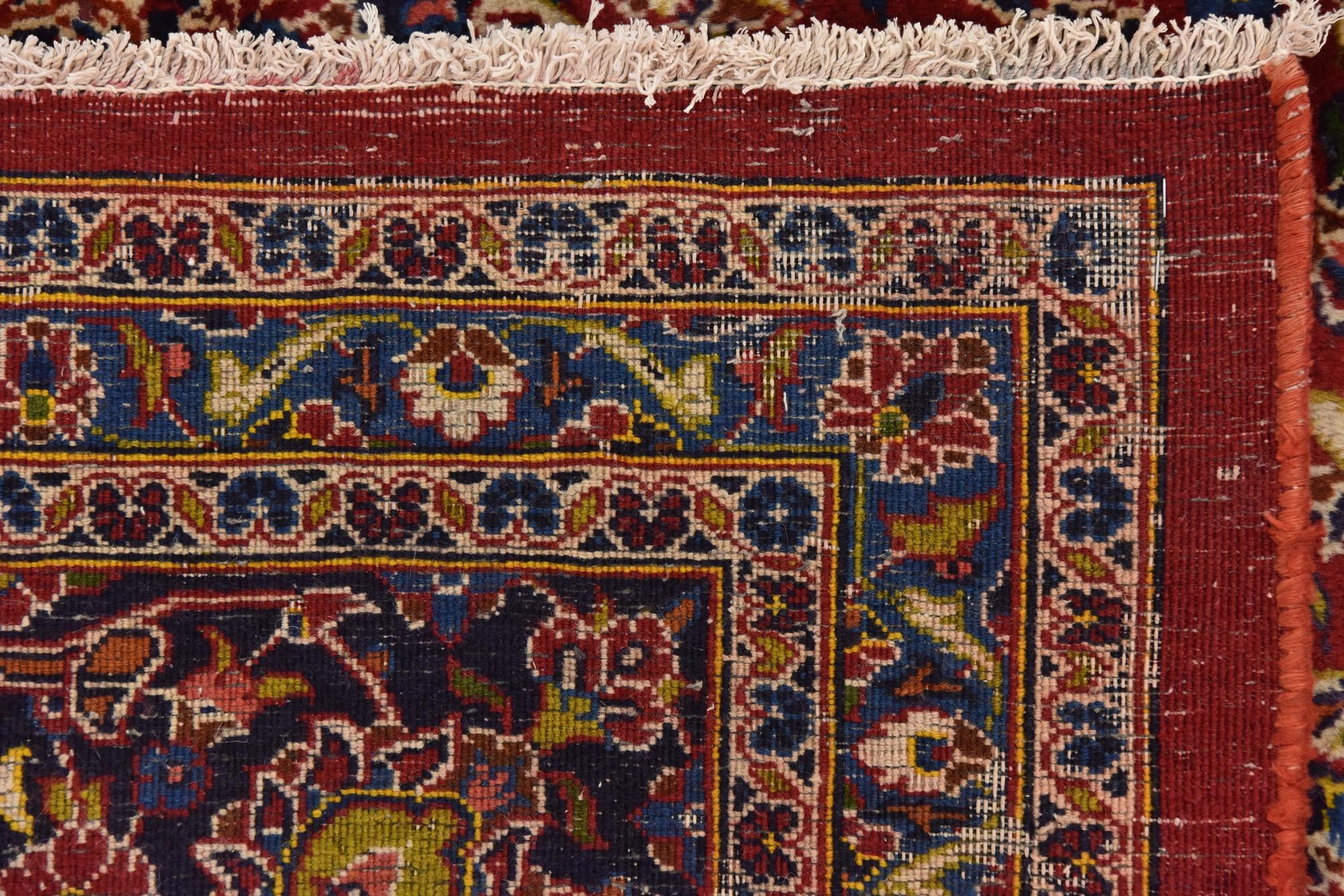 9' 7 x 12' 8 Hand Knotted Mashad Persian Wool Rug