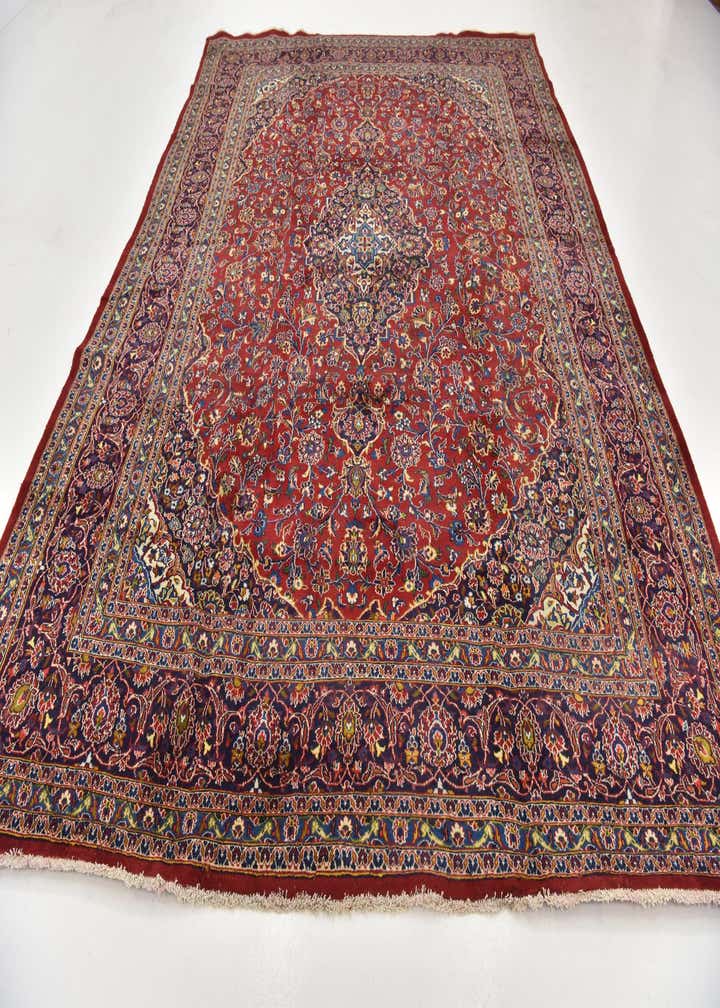 9' 7 x 12' 8 Hand Knotted Mashad Persian Wool Rug