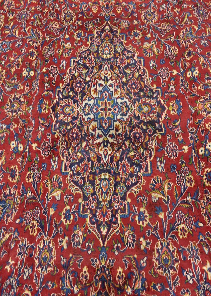 9' 7 x 12' 8 Hand Knotted Mashad Persian Wool Rug