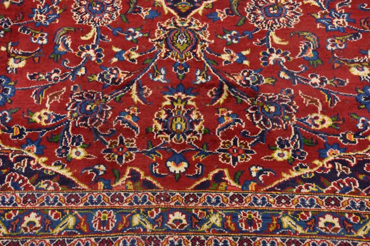 9' 7 x 12' 8 Hand Knotted Mashad Persian Wool Rug