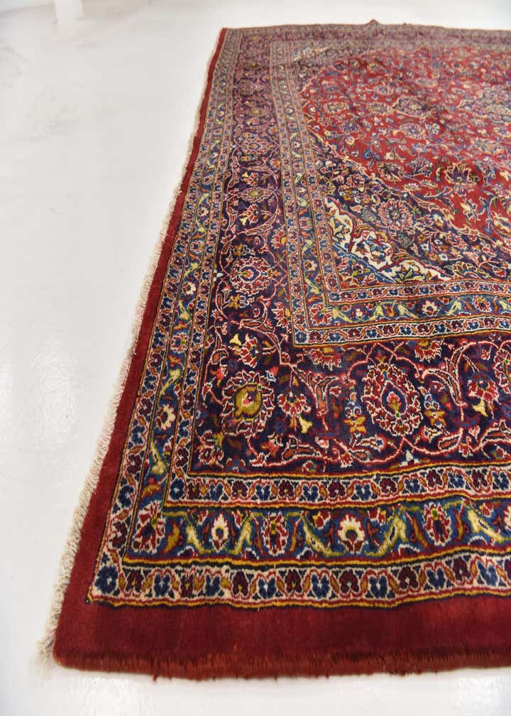 9' 7 x 12' 8 Hand Knotted Mashad Persian Wool Rug