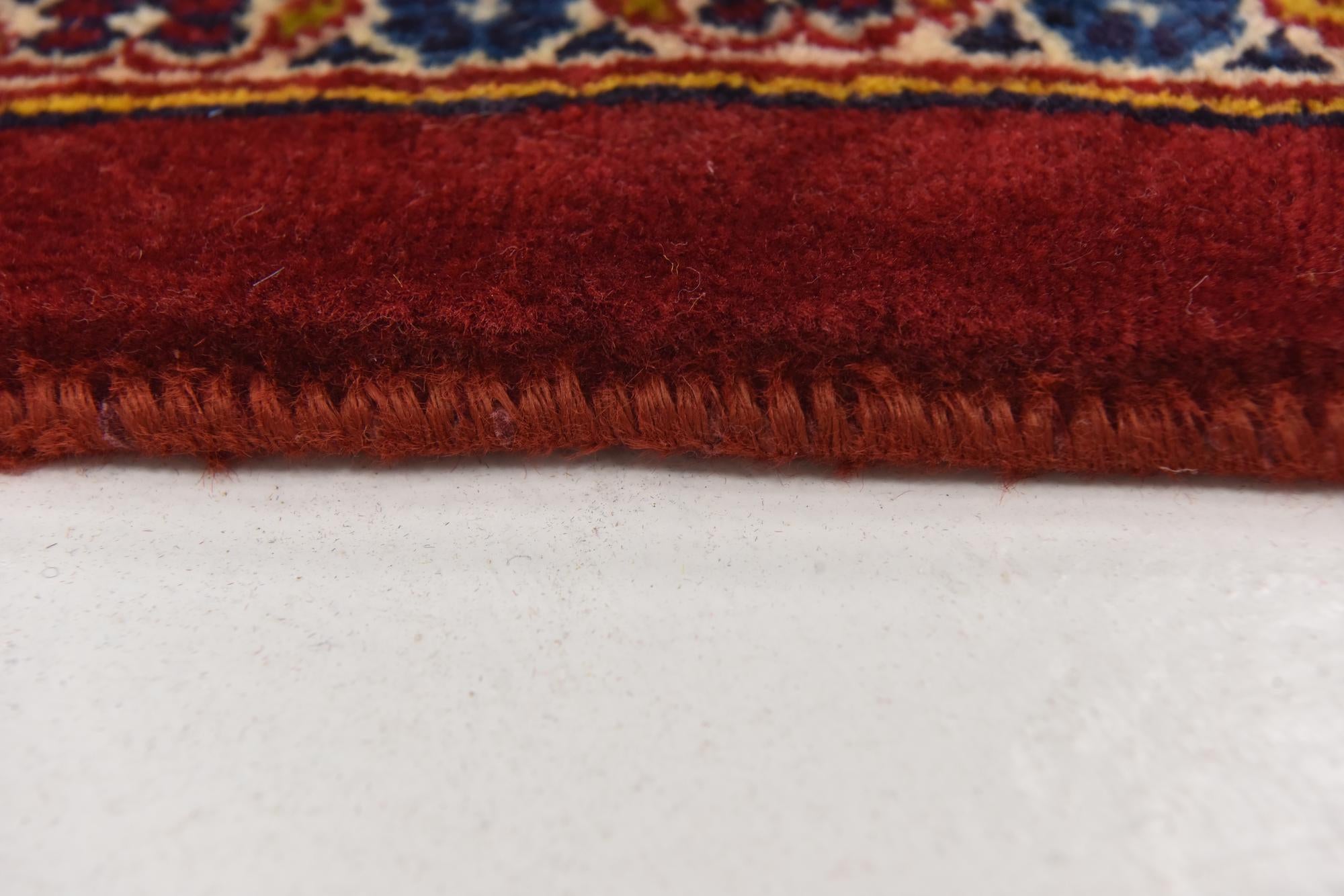 9' 7 x 12' 8 Hand Knotted Mashad Persian Wool Rug