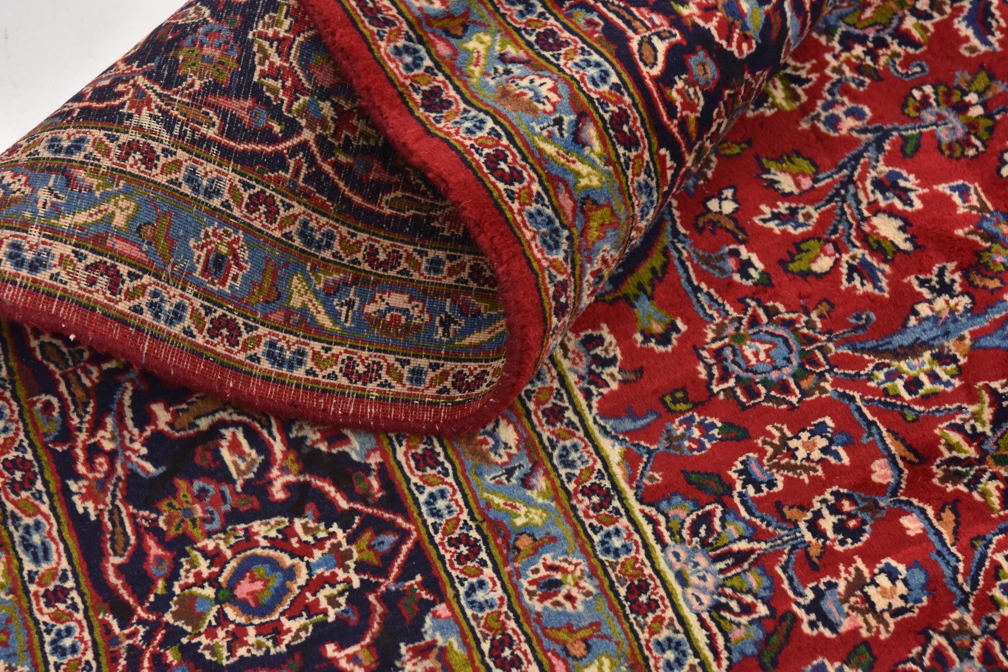 9' 7 x 12' 9 Hand Knotted Mashad Persian Wool Rug