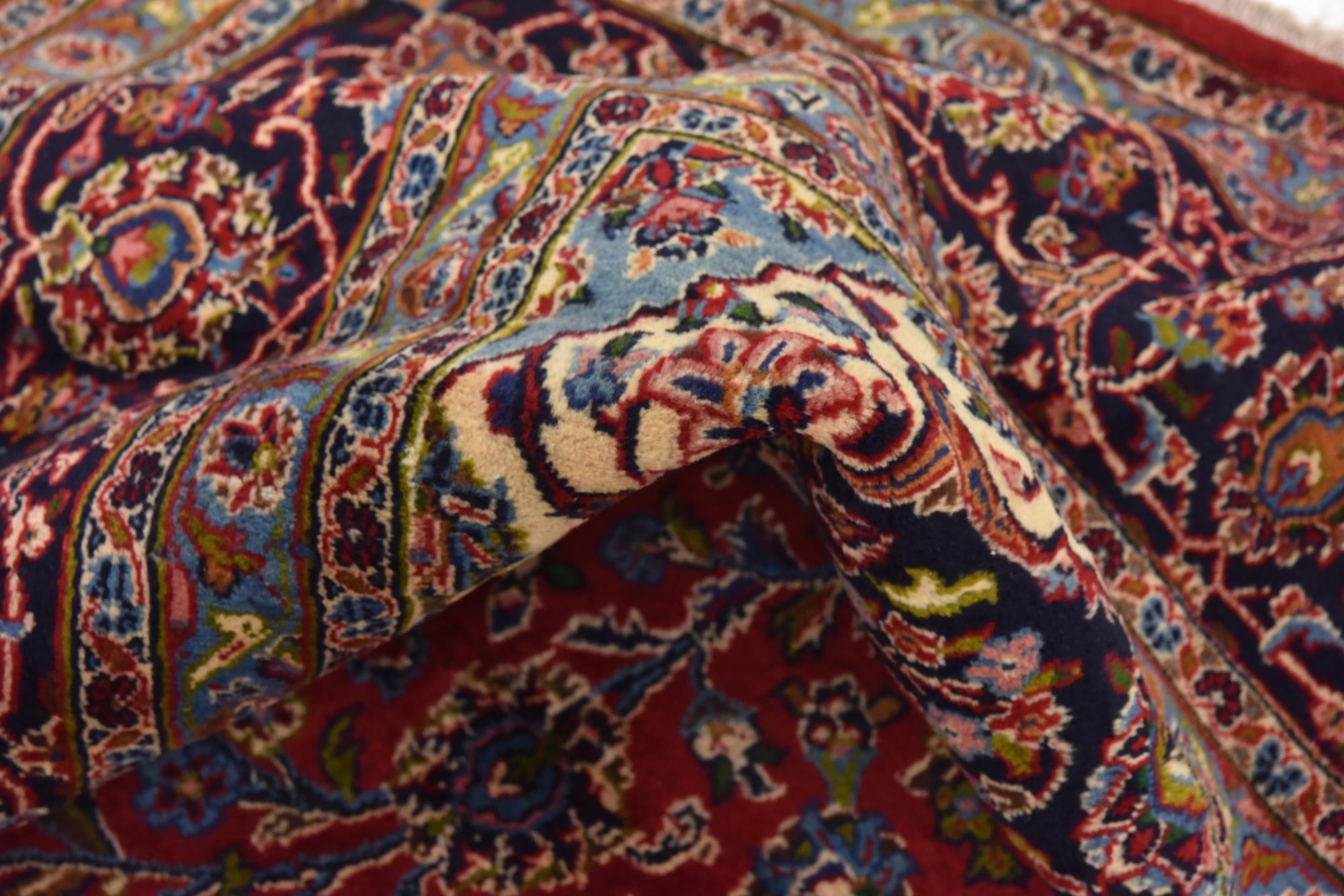 9' 7 x 12' 9 Hand Knotted Mashad Persian Wool Rug
