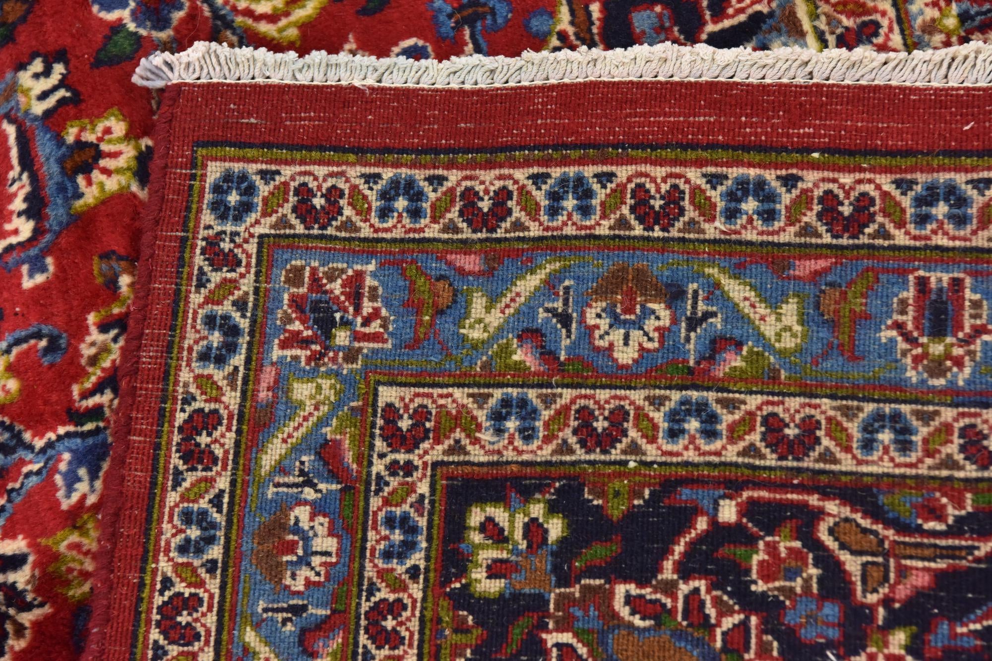 9' 7 x 12' 9 Hand Knotted Mashad Persian Wool Rug