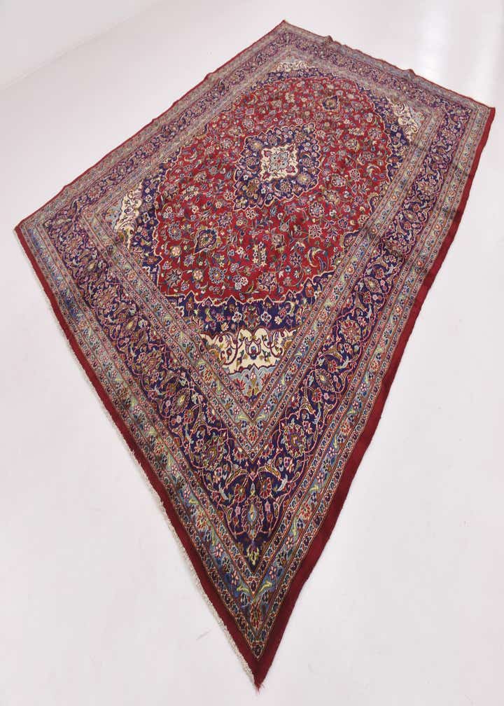 9' 8 x 12' 9 Hand Knotted Mashad Persian Wool Rug