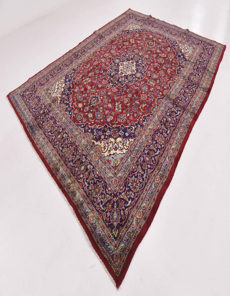 Detail image of 9' 8 x 12' 9 Hand Knotted Mashad Persian Wool Rug