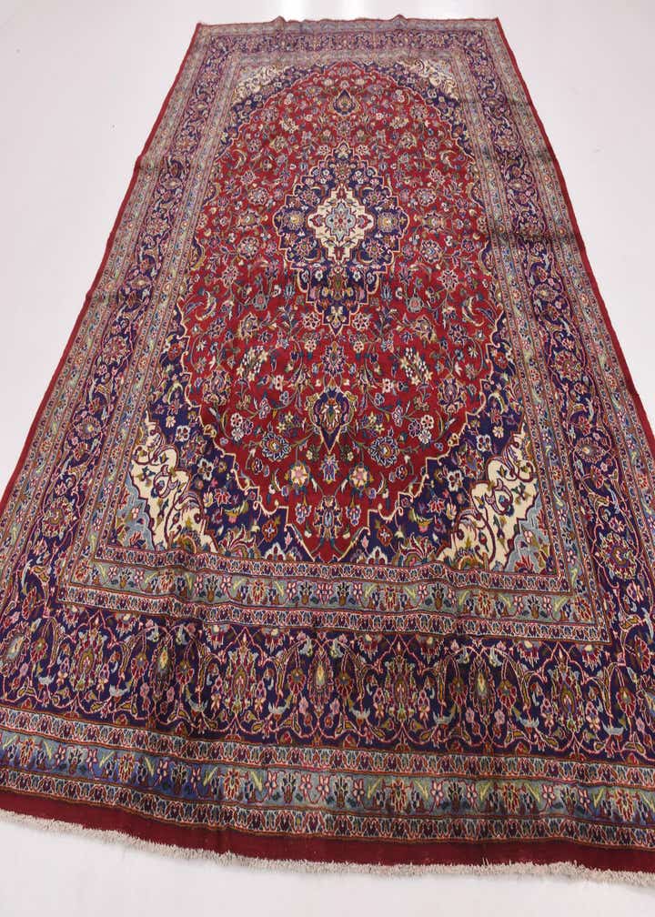 9' 8 x 12' 9 Hand Knotted Mashad Persian Wool Rug