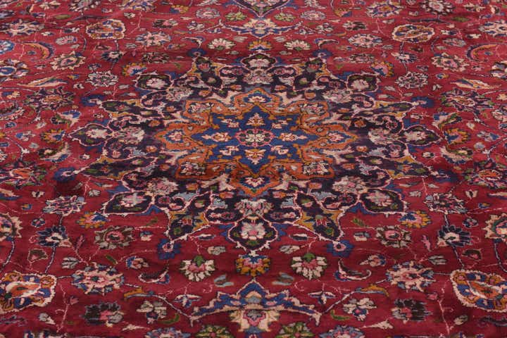 9' 9 x 13' 3 Hand Knotted Mashad Persian Wool Rug